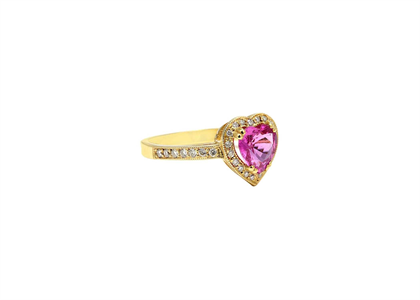 Heart Shape Gemstone Ring